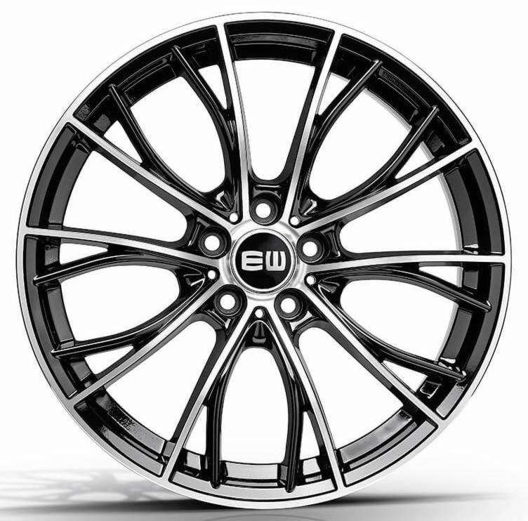 Cerchi in lega ELITE modello EW10-8018 finitura BLACK POLISH dimensione 8x18