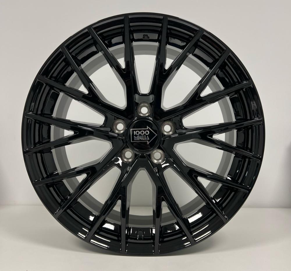 Cerchi in lega MILLEMIGLIA modello MM1009 finitura GLOSS BLACK dimensione 7x17