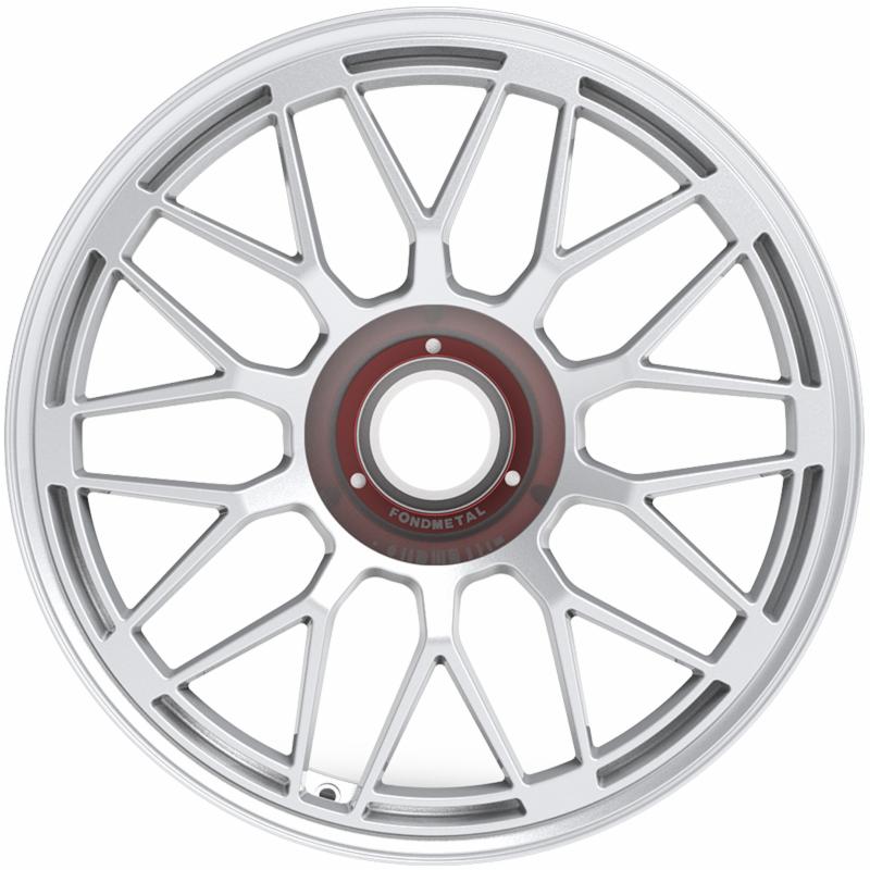 Cerchi in lega FONDMETAL modello 9EVOM MONODADO finitura GLOSSY SILVER dimensione 9x20