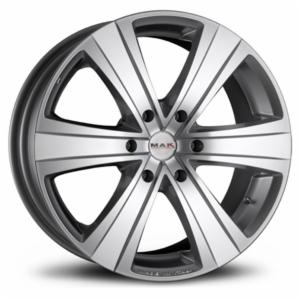 Cerchi in lega MAK modello FUOCO finitura HYPER SILVER dimensione 8x18