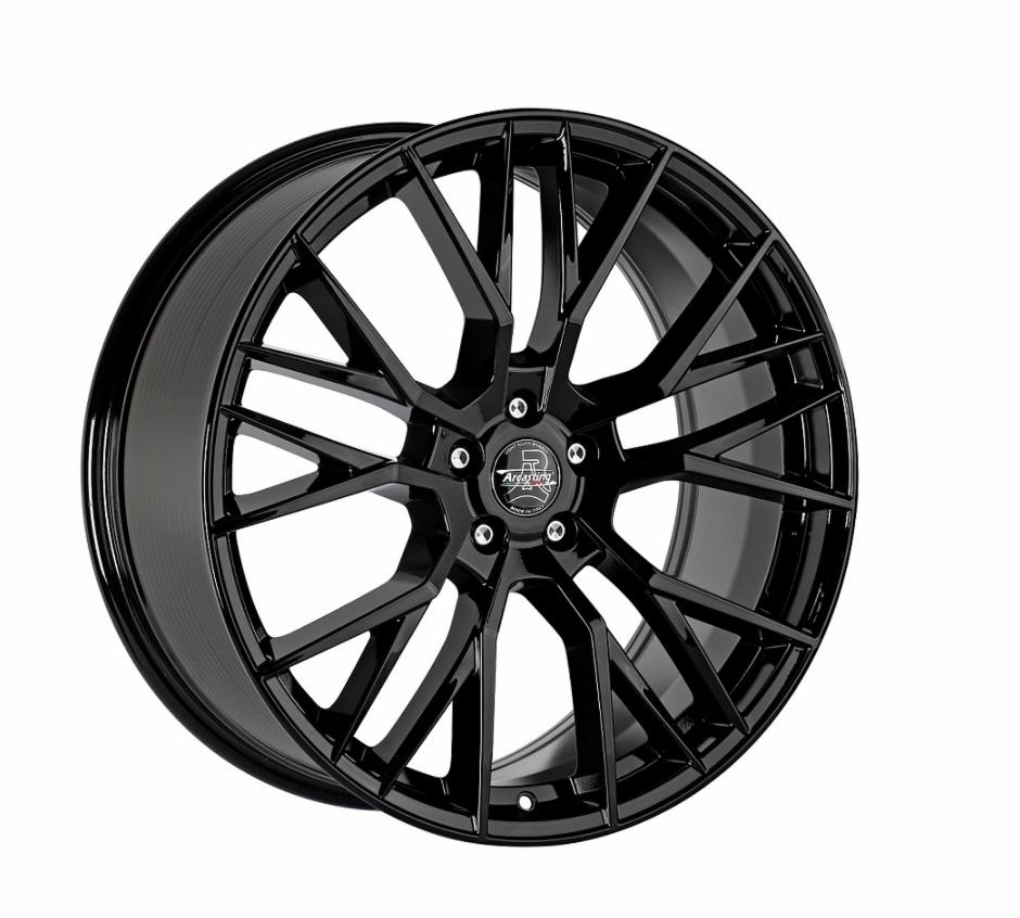 Cerchi in lega ARCASTING modello GLADIO finitura NERO LUCIDO dimensione 8,5x19